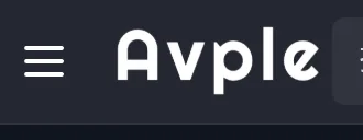Avple官网移动端顶栏：菜单按钮与Avple字标
